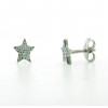 Pendientes de oro blanco (18K) con zirconitas