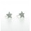 Pendientes de oro blanco (18K) con circonitas