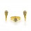 Juego de oro amarillo (18K) con circonita