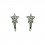 Pendientes de oro blanco (18K) con circonita