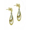 Pendientes de oro blanco y oro amarillo (18K)