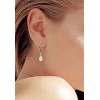 Pendientes de oro blanco (18K) con zirconita y perla