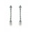 Pendientes de oro blanco (18K) con circonita y perla