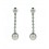 Pendientes de oro blanco (18K) con circonita y perla
