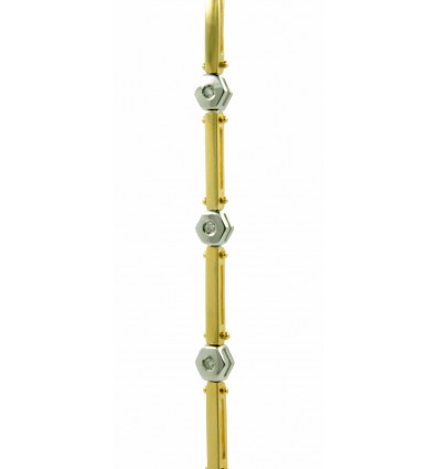 Pulsera de oro blanco y oro amarillo (18K) con diamantes