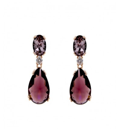 Pendientes de plata con piedra de color