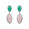 Pendientes de plata con piedra de color