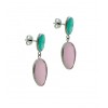 Pendientes de plata con piedra de color