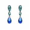 Pendientes de plata con piedra de color