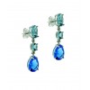 Pendientes de plata con piedra de color