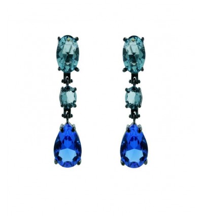 Pendientes de plata con piedra de color