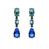 Pendientes de plata con piedra de color