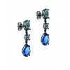Pendientes de plata con piedra de color