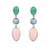 Pendientes de plata con piedra de color