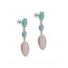Pendientes de plata con piedra de color