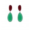 Pendientes de plata con piedra de color