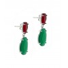 Pendientes de plata con piedra de color