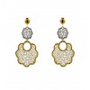 Pendientes de oro blnaco y oro amarillo (18K)