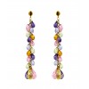 Pendientes de oro amarillo (18K) con piedras