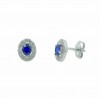 Pendientes de oro blanco (18K) con piedras