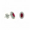 Pendientes de oro blanco (18K) con piedras