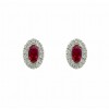 Pendientes de oro blanco (18K) con piedras