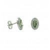 Pendientes de oro blanco (18K) con piedras