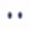 Pendientes de oro blanco (18K) con piedras