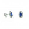 Pendientes de oro blanco (18K) con piedras