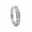 Media alianza de oro blanco (18K) con diamante