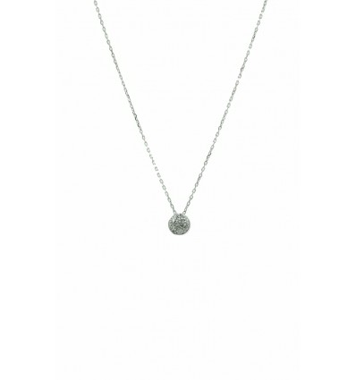 Colgante de oro blanco (18K) con diamantes