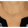 Colgante de oro blanco (18K) con diamantes