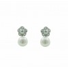 Pendientes de plata con perla natural
