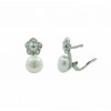 Pendientes de plata con perla natural