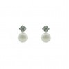 Pendientes de plata con perla natural