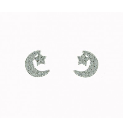 Pendientes de plata con piedras