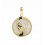 Medalla de la Virgen Niña de oro amarillo (18K) y nácar