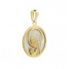 Medalla de oro amarillo (18K) y nácar
