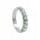 Media alianza de oro blanco (18K) con diamante