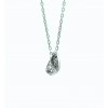 Colgante de oro blanco (18K) con diamante