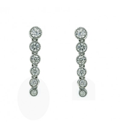 Pendientes de plata con piedras