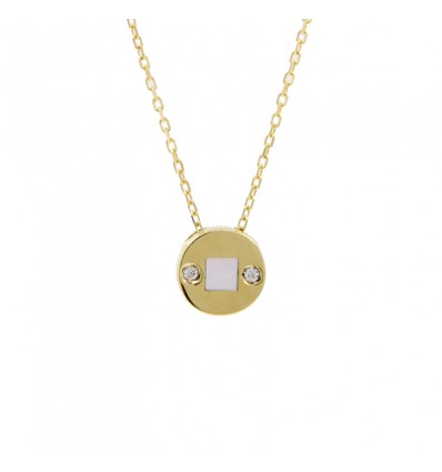 Colgante de oro amarillo (18K) con nácar