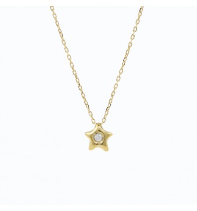 Colgante de oro amarillo (18K) con diamante