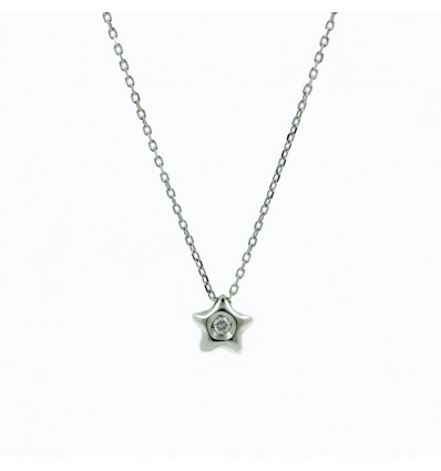 Colgante de oro amarillo (18K) con diamante