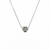 Colgante de oro blanco (18K) con diamante
