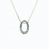 Colgante de oroblanco (18K) con diamante