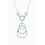Gargantilla de oro blanco (18K) con diamante
