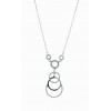 Gargantilla de oro blanco (18K) con diamante