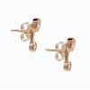 Pendientes de plata chapada con piedras