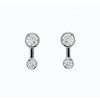 Pendientes de plata chapada con piedras